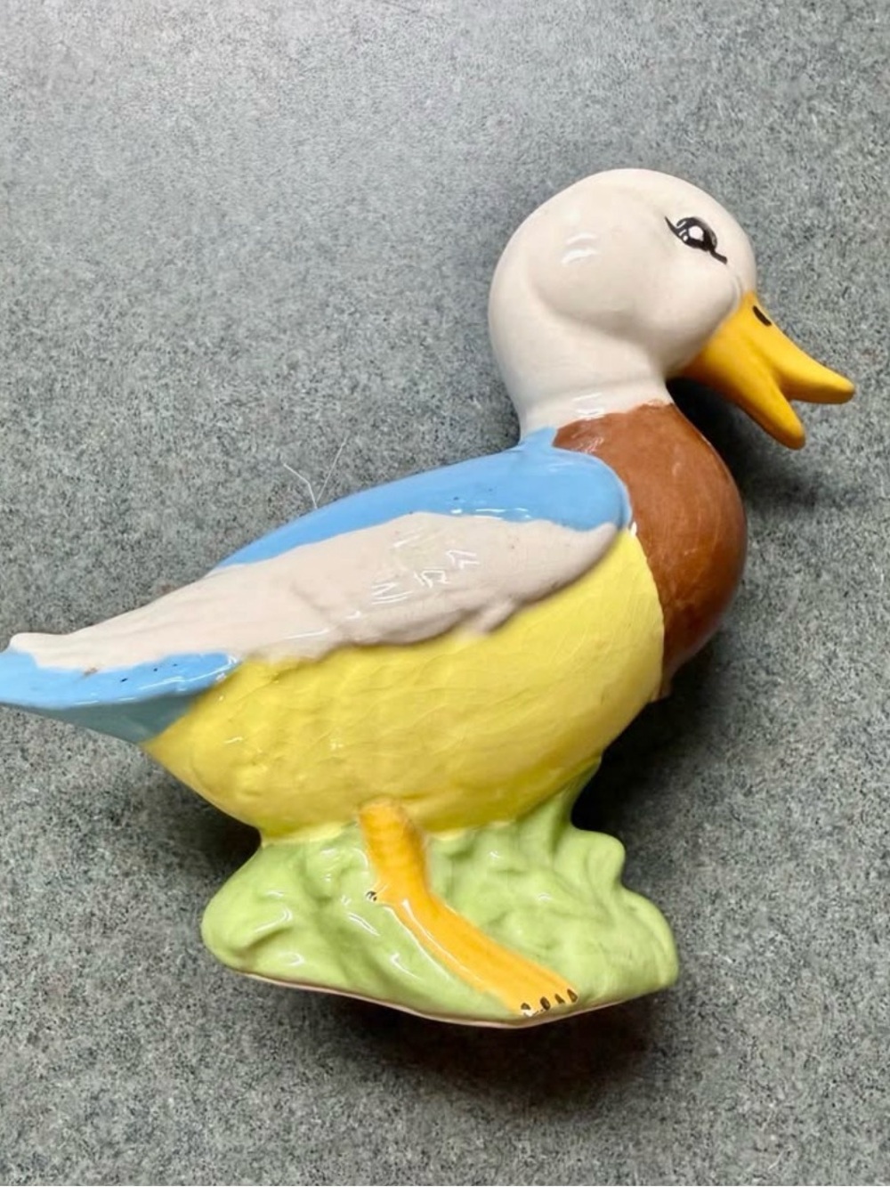 Vintage Ceramic Duck Resembles Mr Drake Puddle Duck Beatrix Potter